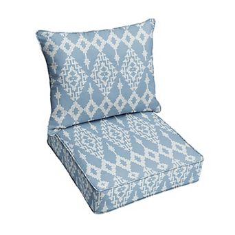 Sorra Home Corded Indoor Outdoor 27 in x 30 in Pillow & Deep Seated Cushion 2 pc Set