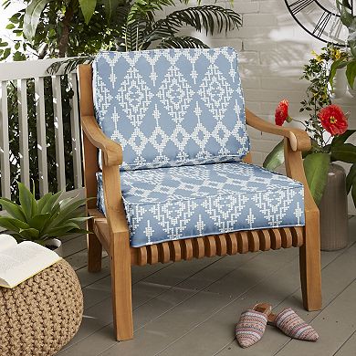 Sorra Home Indoor Outdoor Corded 25 in. x 25 in. Deep Seating Cushions 2-piece Set