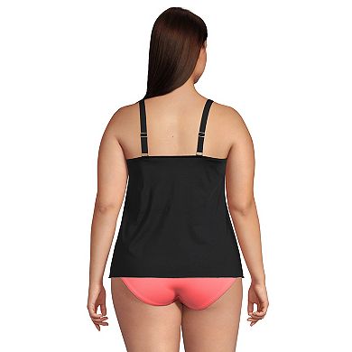 Plus Size Lands' End DD-Cup Tulip Hem Tankini Swim Top