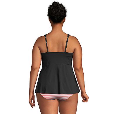 Plus Size Lands' End DDD-Cup Flutter Tankini Swim Top