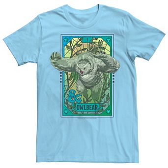 Men's Dungeons & Dragons Owlbear Mosaic Tarot Card Tee