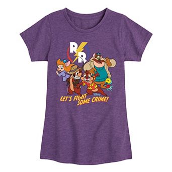 Disney's Chip N Dale Girls 7-16 Lets Fight Crime Graphic Tee