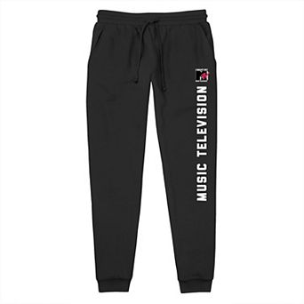 Men's MTV Music Television Logo Banded Bottom Pajama Pants