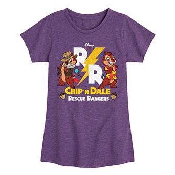 Disney's Chip N Dale Girls 7-16 Rescue Rangers Logo Graphic Tee