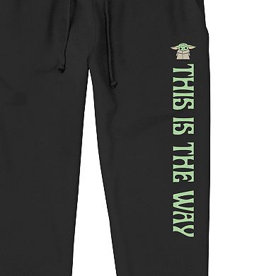 Men's Star Wars Mandalorian Grogu This Is The Way Banded Bottom Pajama Pants