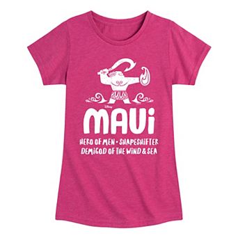 Disney's Moana Girls 7-16 Maui Hero Of Men Graphic Tee
