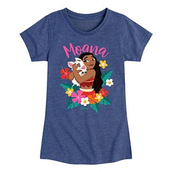 Disney's Moana Girls 7-16 Floral Graphic Tee