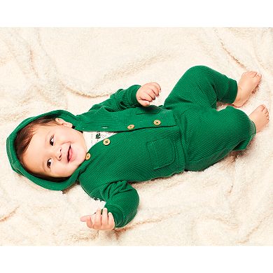 Baby Boy Carter's Thermal Cardigan, Bodysuit & Pants Set