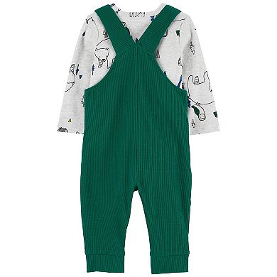 Baby Boy Carter's 2-piece Woodland Print Bodysuit & Thermal Overall Set