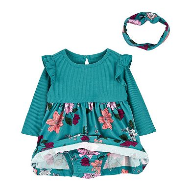 Baby Girl Carter's 2-Piece Floral Dress & Headband Set