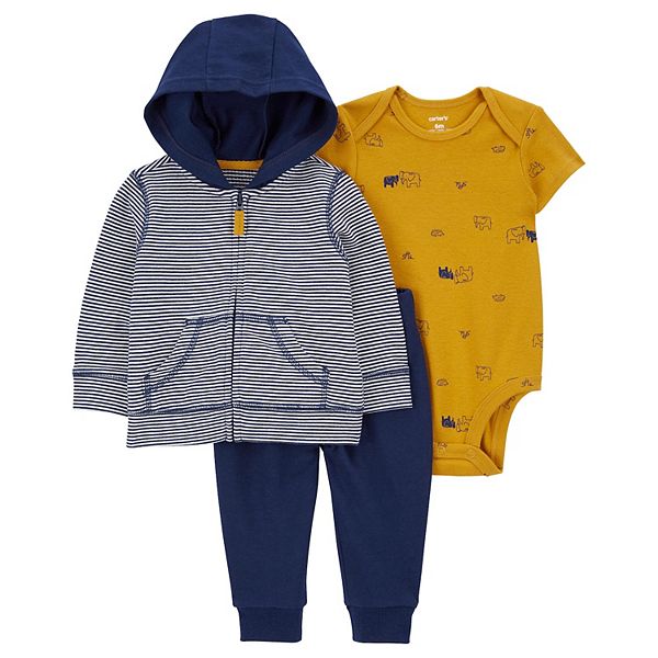 Carter's 3pc Baby Neutral Duck Bodysuit, Hoodie and Pants Set main image 0