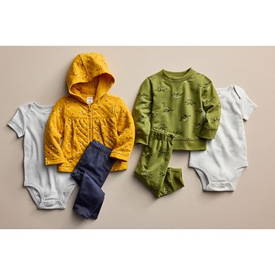 Carters Baby Boys 3 Pc Mountain Explorer Top Camping Print Bodysuit Pants Set Green Size 18mos main image 0