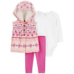  Carter's Baby Girls' 3 Piece Little Character Set 3 Months  Pink: Clothing, Shoes & Jewelry