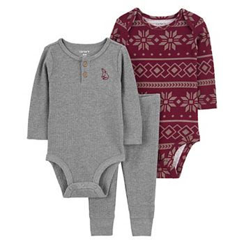 Baby Boy Carter's 3-piece Thermal Bodysuit & Jogger Pants Set