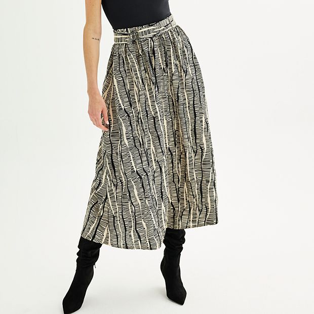 Women s Nine West Belted Maxi Skirt