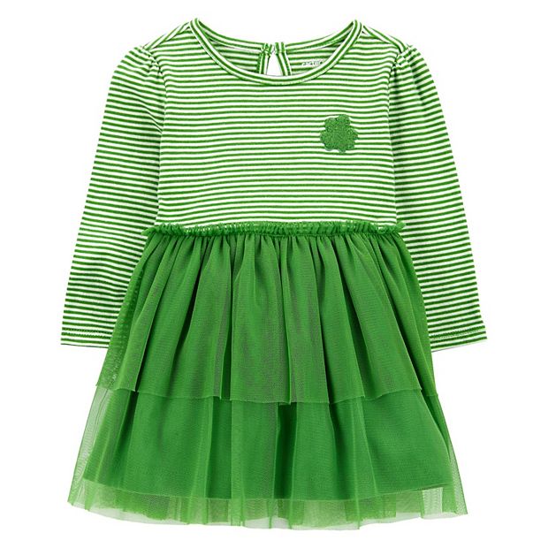 slim fit dress slacks Sweet Wink Toddler Girls Flocked Shamrock St. Patrick's Day Tiered Short Sleeve Tutu Dress - Mint Green main image 0