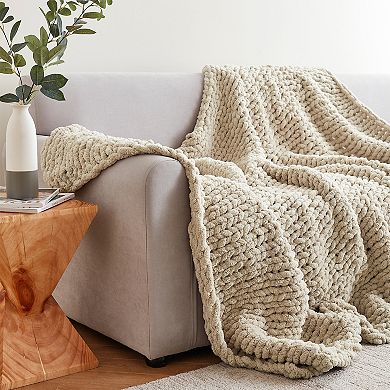 Cozy Potato® Chenille Chunky Knit Throw Blanket