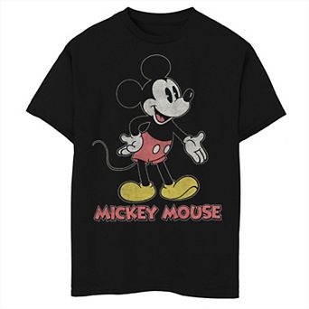 Disney's Mickey And Friends Boys 8-20 Mickey Mouse Distressed Portrait Logo Tee