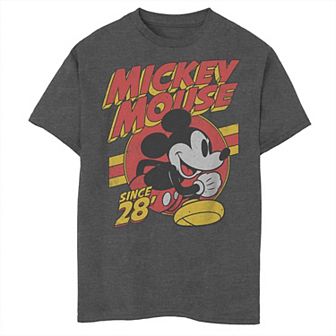 Disney's Mickey And Friends Boys 8-20 Mickey Mouse Retro Style Badge Tee