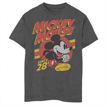 Disney's Mickey And Friends Boys 8-20 Mickey Mouse Retro Style Badge Tee