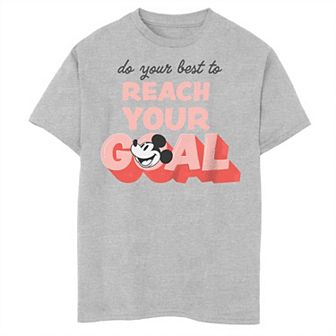 Disney's Mickey And Friends Boys 8-20 Mickey Mouse Reach Your Goal Tee