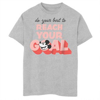 Disney's Mickey And Friends Boys 8-20 Mickey Mouse Reach Your Goal Tee