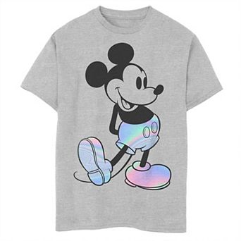 Disney's Mickey And Friends Boys 8-20 Mickey Mouse Holographic Shorts Tee