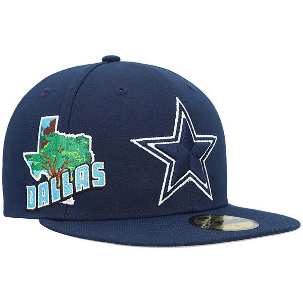 Men's New Era Navy Dallas Cowboys Stateview 59FIFTY Fitted Hat