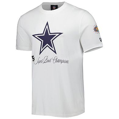 Men's New Era White Dallas Cowboys 5x Super Bowl Champions T-Shirt