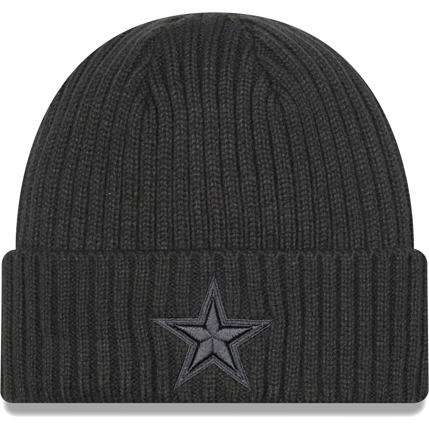 Men's New Era Navy/Gray Dallas Cowboys 2022 Sideline Cuffed Pom Knit Hat