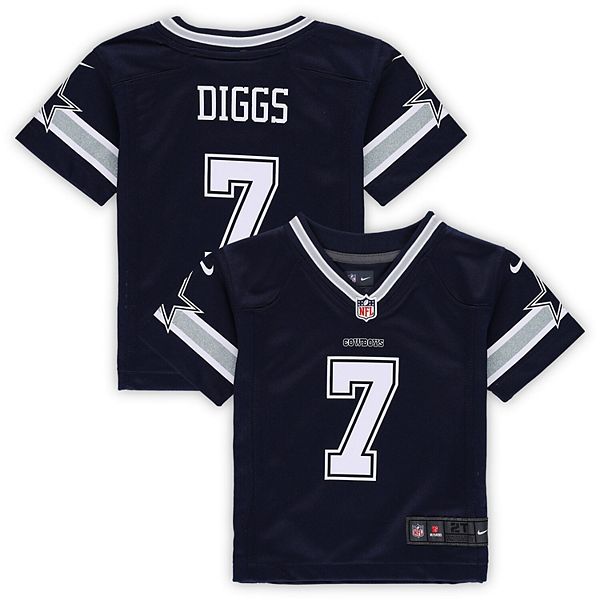 Trevon Diggs Dallas Cowboys Men's Gray Name & Number Logo T-shirt 