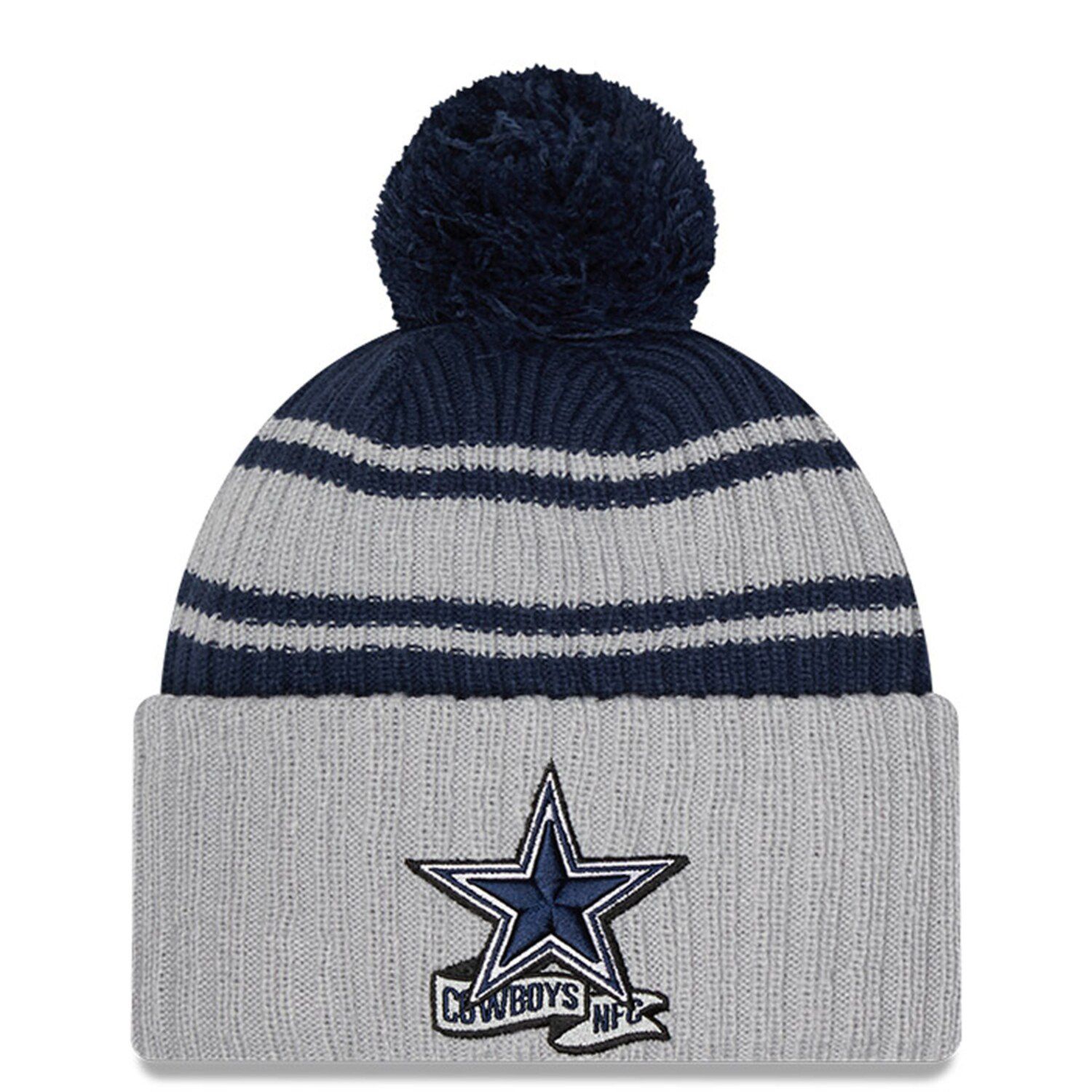 New Era Men's New Era Navy/Silver Dallas Cowboys Team Banded 39THIRTY Flex  Hat