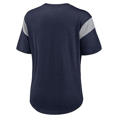 Women's Nike Heather Navy Dallas Cowboys Primary Logo Fashion Top