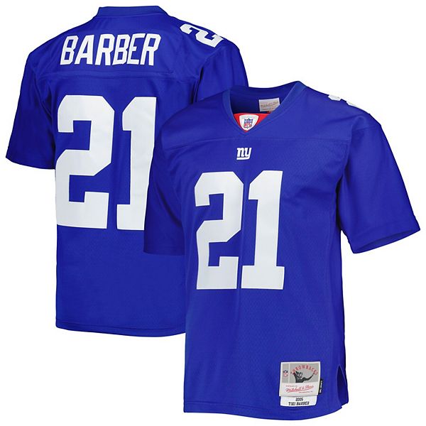 2005-06 NEW YORK GIANTS BARBER #21 REEBOK PREMIER JERSEY (HOME) XXL -  Classic American Sports