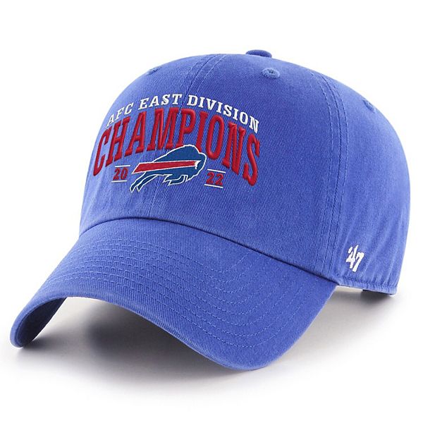 Men's '47 Royal Buffalo Bills 2022 AFC East Division Champions Clean Up  Adjustable Hat