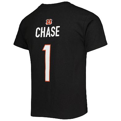 Preschool Ja'Marr Chase Black Cincinnati Bengals Mainliner Player Name & Number T-Shirt