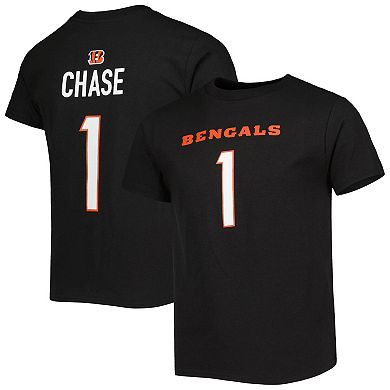 Preschool Ja'Marr Chase Black Cincinnati Bengals Mainliner Player Name & Number T-Shirt