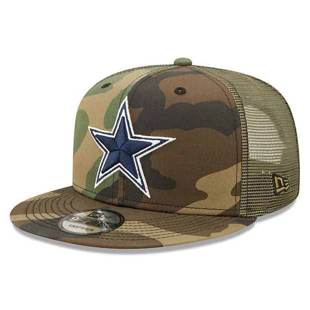 Men's New Era Camo/Olive Dallas Cowboys Trucker 9FIFTY Snapback Hat