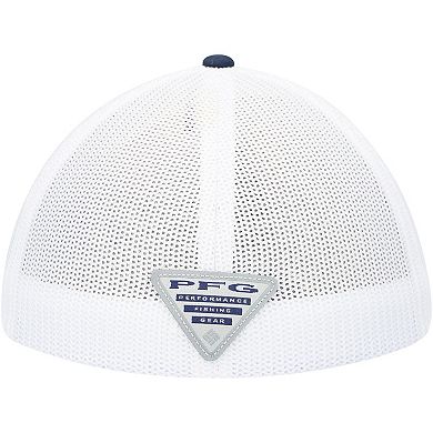 Men's Columbia Navy/White Dallas Cowboys Mesh Fish Flag Flex Hat