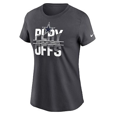 Women's Nike Anthracite Dallas Cowboys 2022 NFL Playoffs Iconic T-Shirt