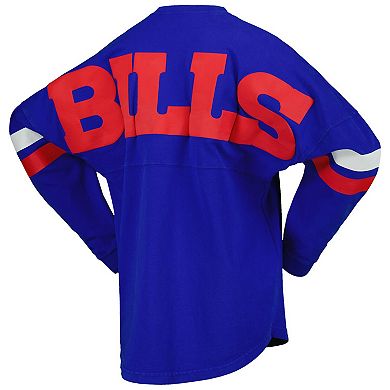 Women's Fanatics Branded Royal Buffalo Bills Spirit Jersey Lace-Up V-Neck Long Sleeve T-Shirt