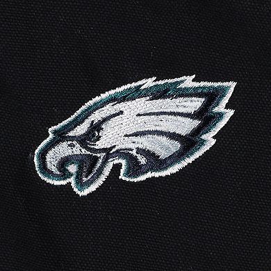 Men's Dunbrooke Black Philadelphia Eagles Big & Tall Dakota Canvas Hoodie Full-Zip Jacket