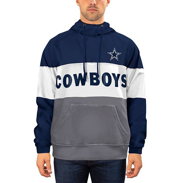 Men's New Era Navy/Gray Dallas Cowboys Fleece Star Pullover Hoodie