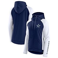 Nike Navy Dallas Cowboys Asymmetrical Raglan Full-zip Hoodie in Blue