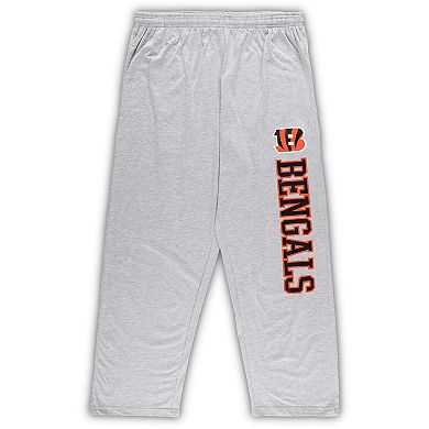 Men's Concepts Black/Heather Gray Sport Cincinnati Bengals Big & Tall T-Shirt & Pants Sleep Set