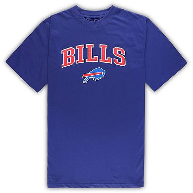 Men's Concepts Sport Royal/Heather Gray Buffalo Bills Big & Tall T-Shirt & Pants Sleep Set