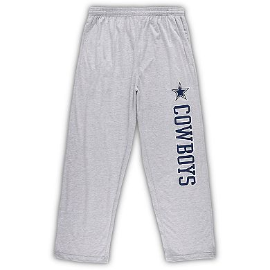Men's Concepts Sport Navy/Heathered Gray Dallas Cowboys Big & Tall T-Shirt & Pants Sleep Set