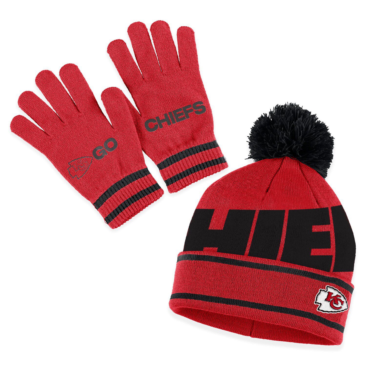 Kansas City Chiefs '47 Rexford Cuffed Knit Hat with Pom - Graphite