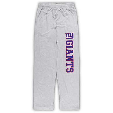 Men's Concepts Sport Royal/Heather Gray New York Giants Big & Tall T-Shirt & Pajama Pants Sleep Set