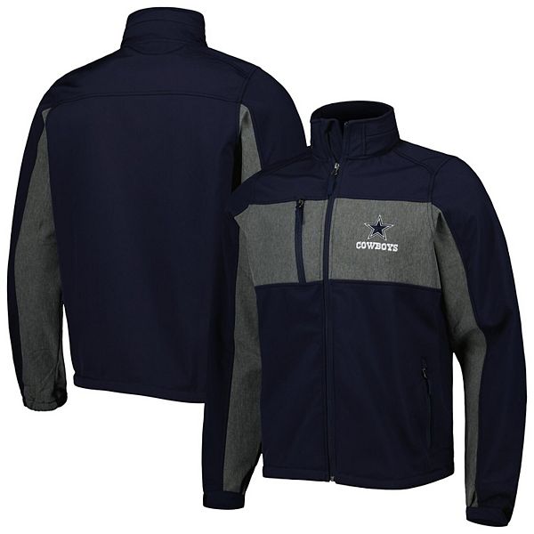 Men's Navy Dallas Cowboys Zephyr Softshell Full-Zip Jacket